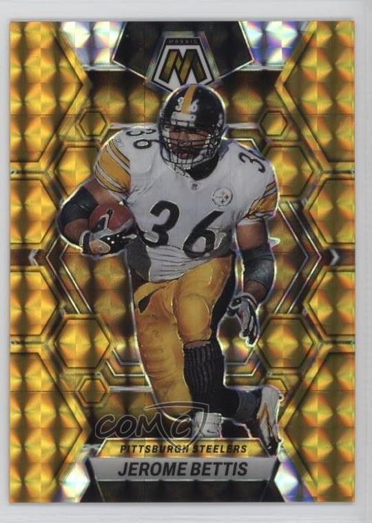 2023 Panini Mosaic Gold Mosaic Prizm 6/10 Jerome Bettis #209 HOF v9t
