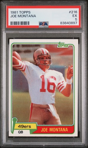 Joe Montana 216 Topps Topps PSA 5