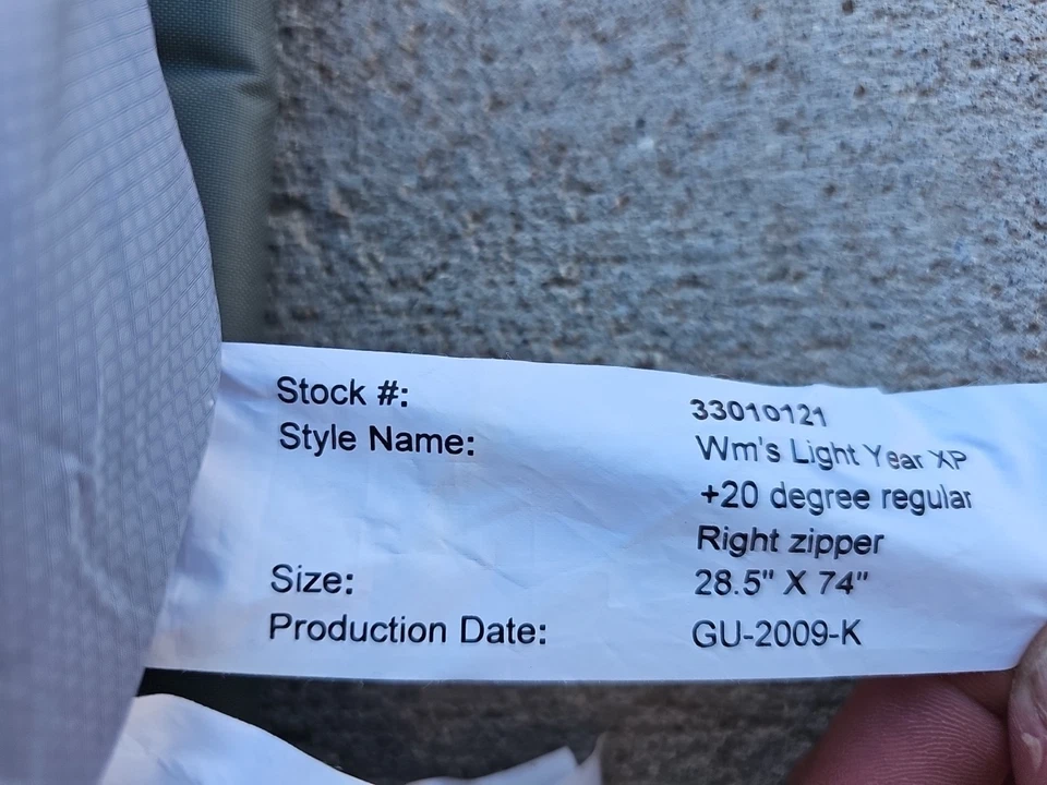 Saco de Dormir Kelty Mujer Año Luz XP +20 Grados Regular 28.5" x 74"... Foto 3 de 4