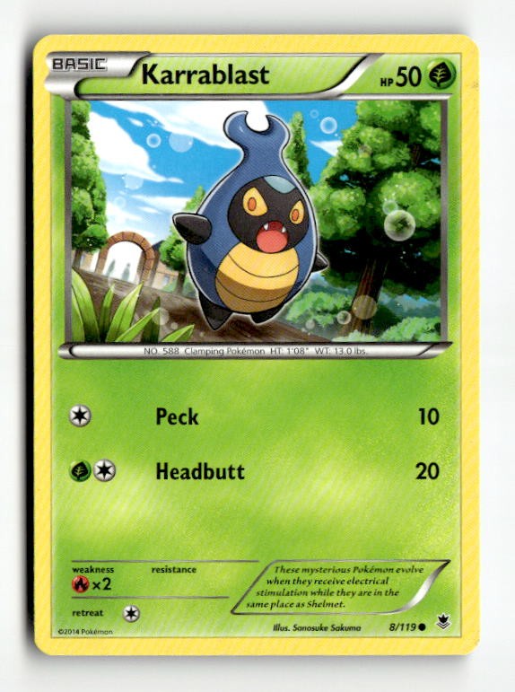 Karrablast XY - Phantom Forces 8/119 NMvintage pokemon card