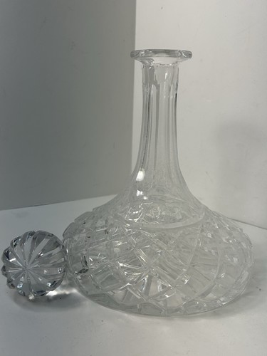 Vintage Crystal Rare Decanter with Stopper Lid - Picture 3 of 10