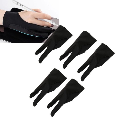 5x Digital Drawing Glove Palm Rejection Elastic Smoothing Reduce Friciton Art FY - Afbeelding 23 van 24
