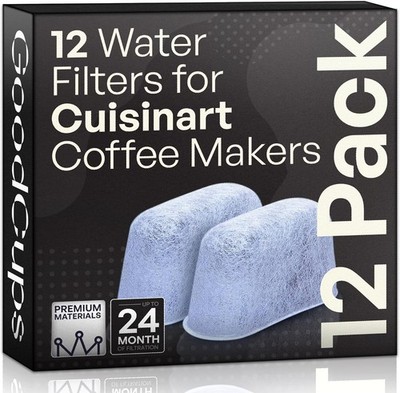 12 Pack Water Filters for Cuisinart Coffee Makers   - Replacement Charcoal Water