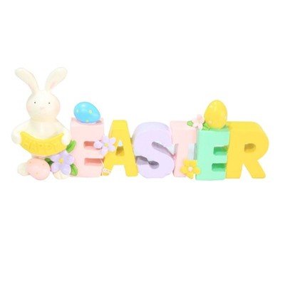 Easter Eggs Bunny Decoration Centerpiece Tabletop Holiday Decoration Resin Craft