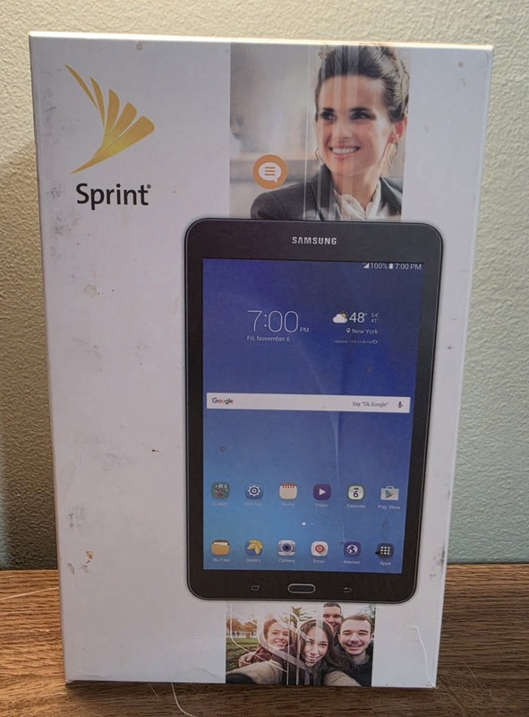 Samsung Galaxy Tab E SM-T377A 16 GB Sprint Black Original Box Only 
