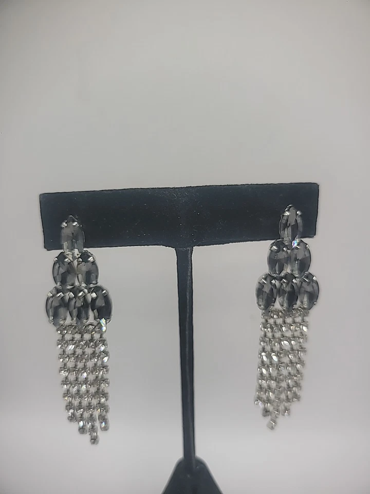 Pendientes Vintage Pierced Stud Araña Corteza Blanco Gris Joyería Disfraz Foto 2 de 4