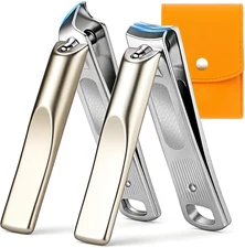 2025 Ultra Sharp Nail Clippers Set for Men & Women – 2 Pack Stainless Steel Fing