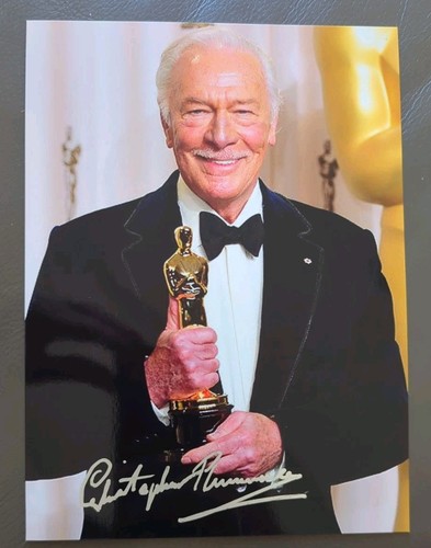 Christopher Plummer original Autogramm auf Großfoto,autograph,Beginners