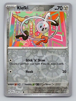 Reverse Holo Klefki 128/191 Common Surging Sparks Pokemon