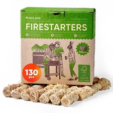 Fire Starters 130 pcs Fire Starters for Campfires, Grill, BBQ, Fireplace, Woo...