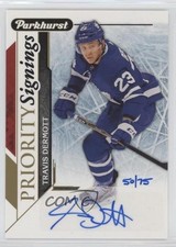 2018-19 Upper Deck Parkhurst Priority Signings /75 Travis Dermott Rookie Auto RC