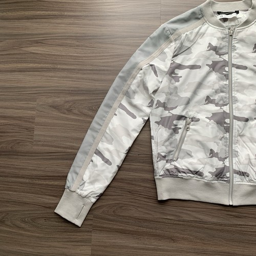 Blanc Noir Women’s Wind Bomber Jacket White Camo Size S - Picture 2 of 10