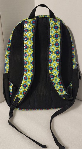 HADAKI Zipper Backpack Large w/ Side Pockets Bright Floral Design Green Blue - 第 4/24 張圖片