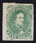 CKStamps: US Stamps Collection CSA Scott#1 Mint HR OG Sealed Tear Tiny Thin
