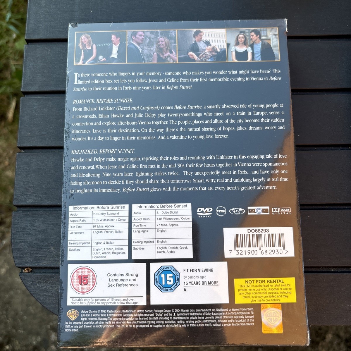 Before Sunrise / Before Sunset 2 disc boxset (DVD, 2005