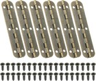 Small Piano Hinge 2.6" X 0.6", 6 Pack Mini 180-Degree Jewelry Box Hinges with Sc