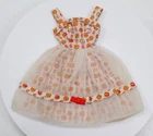 Vintage Barbie Lunch Date #1600 Apple Print Dress Missing A Bow See Pics 1964