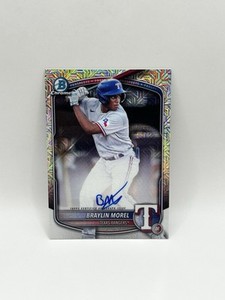 2025 Bowman Braylin Morel Mega Box Mojo Refractor Auto #BMA-BM Texas Rangers