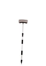 Flow Thru Dip Car Wash Brush with 60" Long Dismountable Handle for Auto Gray