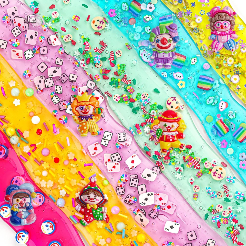 Kit de 149 piezas para hacer limo jumbo de payaso cristal transparente juguete hágalo usted mismo para niños regalo Foto 3 de 4