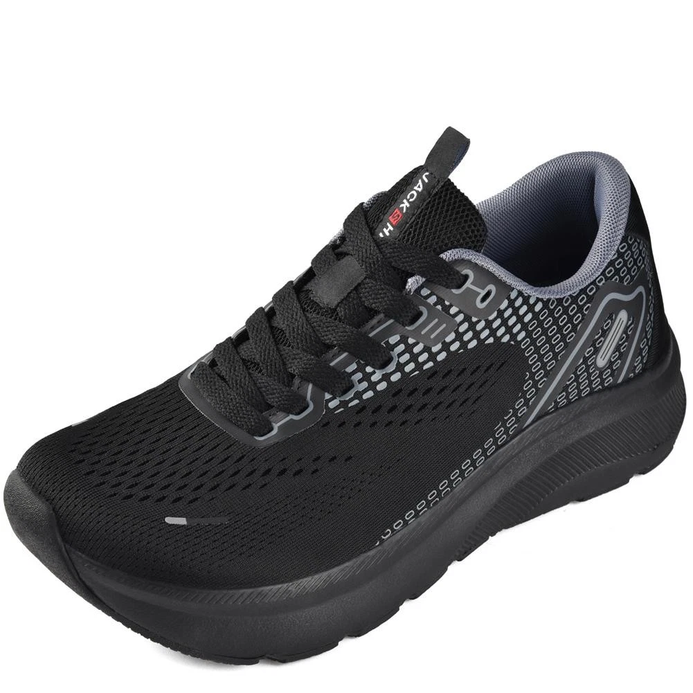 Wide-Toe Box Shoes Arch Support Wide Width Sneakers for Running Athletic Black