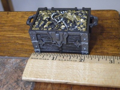NO LID Pirate's TREASURE CHEST Chap Mei Part Toy Gold Coins Loot FREE SHIP
