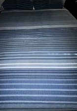 Nautica Full/Queen Comforter Set Navy Blue Striped - Heavy
