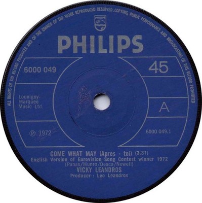 Vicky Leandros - Come What May / Take A Little Time (7'', Single, Sol)
