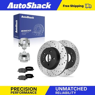 Front Drilled Slotted Brake Rotors Premium Pads Calipers for Chevy Trax 18-22