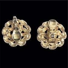 Boucles D'oreilles Vintage Signées MONET - Bijou Rétro En Métal, Fermoir Clou - Occasion