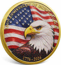 250Th Anniversary Independence Commemorative Coin 1776  2026 , Patriotic Eagle D