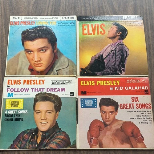Elvis Presley RCA Victor EP 45 RPM Vinyl Soundtrack Lot - Follow That Dream, Ki…