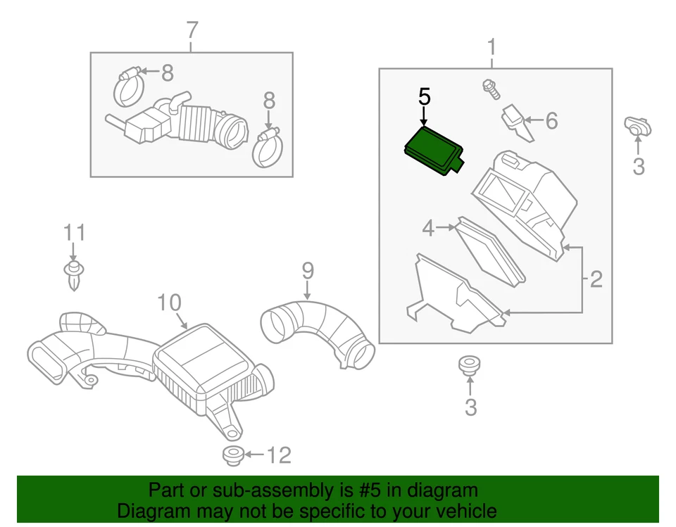 Cubierta de filtro de aire original Nissan Versa NV200 NUEVA OEM Foto 3 de 4
