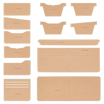 Acrylic Wallet Template Pattern Stencil Set for Clip Wallet Making DIY Keycha...