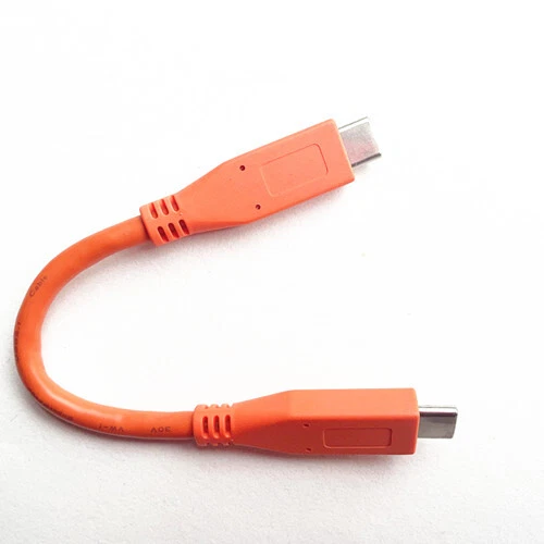 Orange USB-C auf USB-C Type C Kabel für LaCie External Hard Drive HDD 20in/15cm - Bild 3 von 4