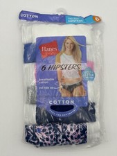 NEW HANES Hipster Panties SZ 6 Women's Sporty Core Cotton Assorted 6 PACK 7118