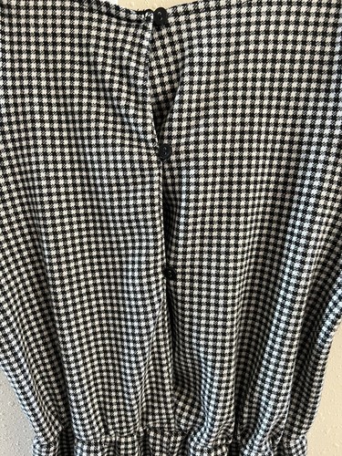 ZARA Basics Black and White Plaid Jumpsuit in Size 13-14 - Picture 4 of 4