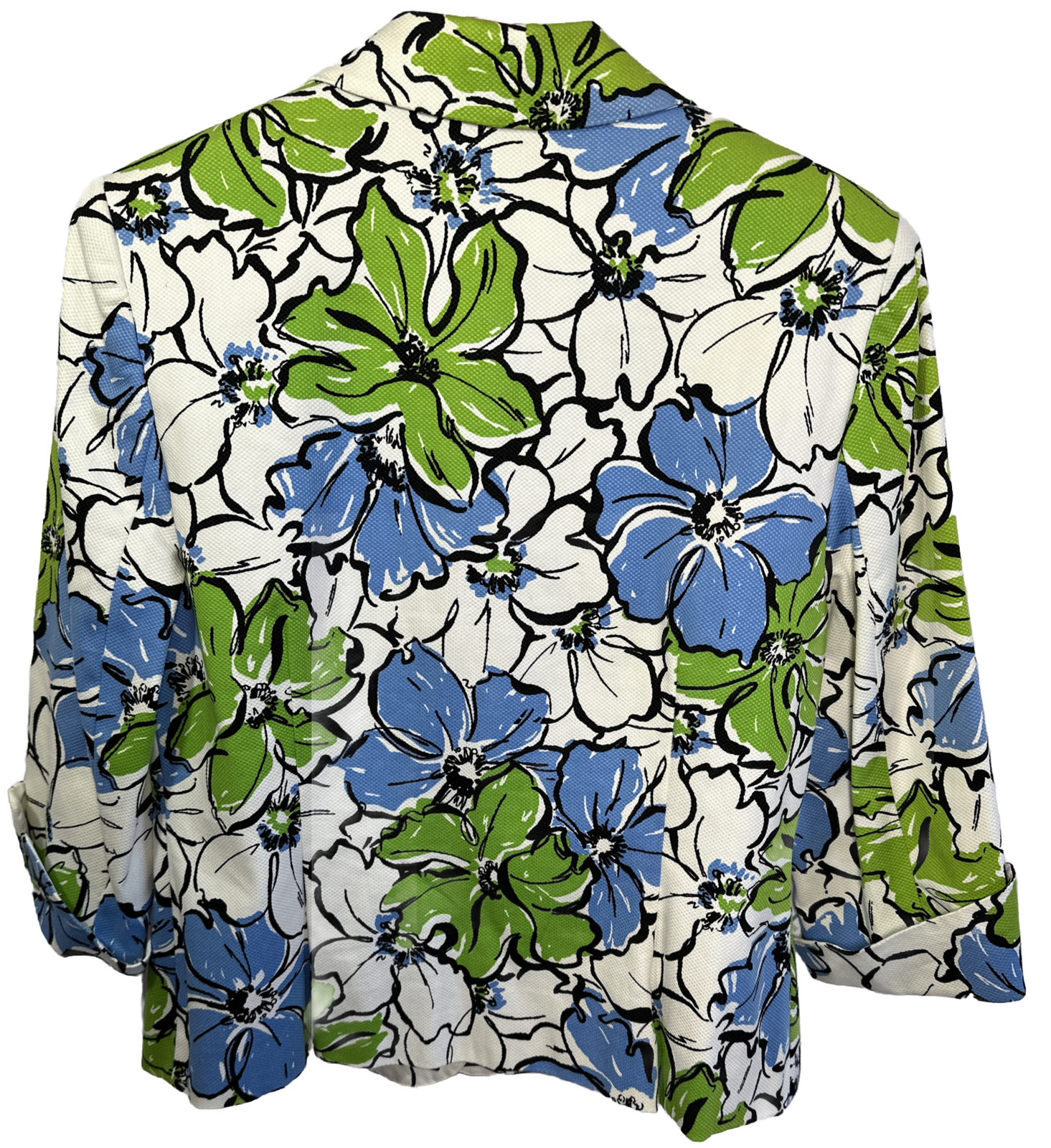 Grace Elements Lined Jacket Collared Floral Abstr… - image 5