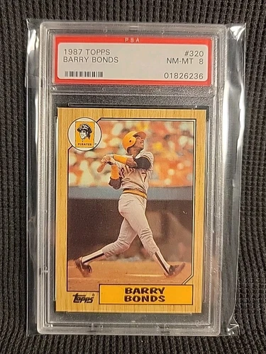 1987 Topps #320 BARRY BONDS Pittsburgh Pirates ☆☆ROOKIE☆☆ PSA NM-MT 8 #01826236