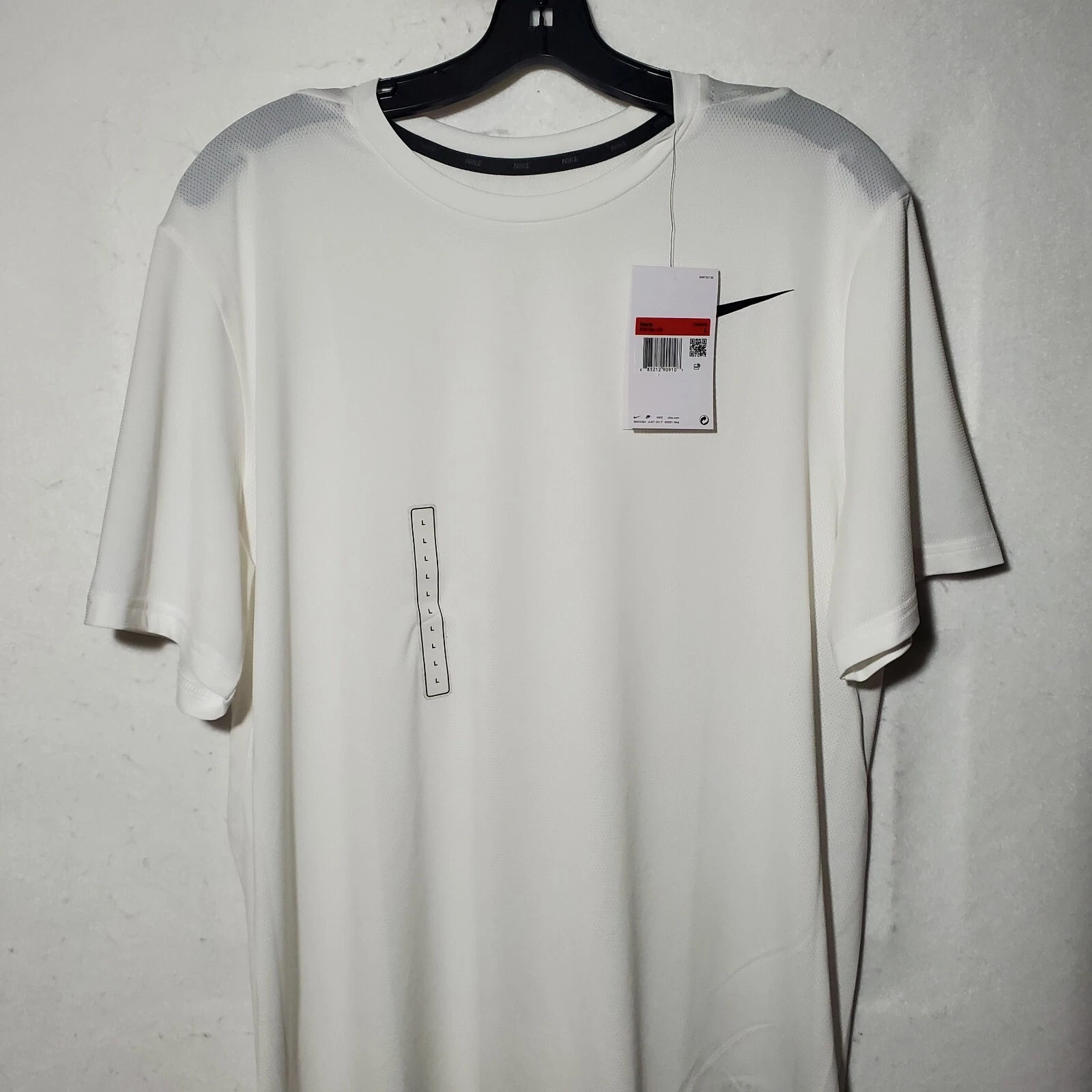 Nike Shirt Mens Large Short Sleeve tshirt White Tee Training Gym Shirt NWT