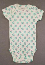 Baby Girl Nwot Carter's Newborn Purple  Green Floral Bodysuit