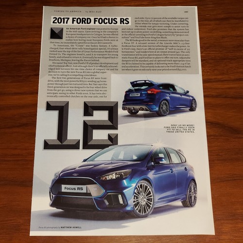 FORD FOCUS RS MAGAZINE PRINT ARTICLE CAR AND DRIVER CARS WORTH WAITING FOR - 第 2/4 張圖片