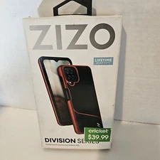 Cell Phone ZIZO DIVISION Series Galaxy A12 Case Black & Red Sleek Modern 