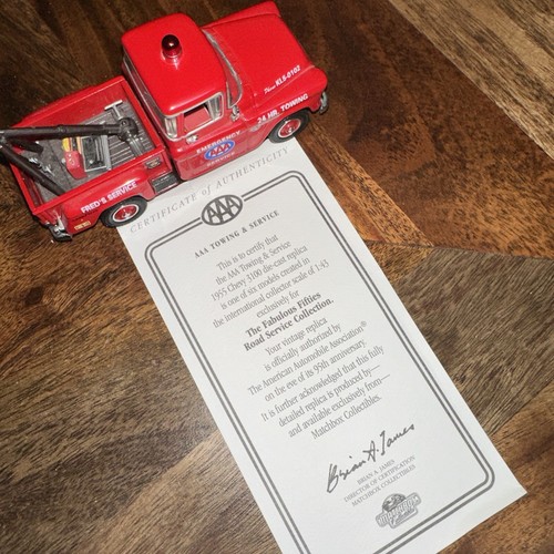 1955 Chevrolet AAA Tow Truck 1:43 Scale Chevy Wrecker, Fred’s Service Truck - Picture 8 of 8