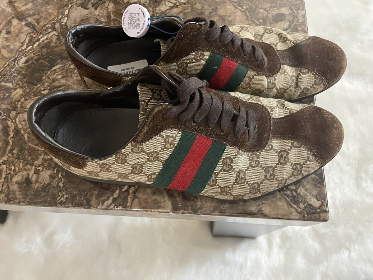 Gucci Sneakers Beige Mens US 12.5 Comfort Style Shoes Brown Gucci Sneakers Beige Mens US 12.5 Comfort Style Shoes Brown