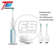 Philips Sonicare E-Series HX5610 Toothbrush Set & 3 Brush Heads & charger|No Box