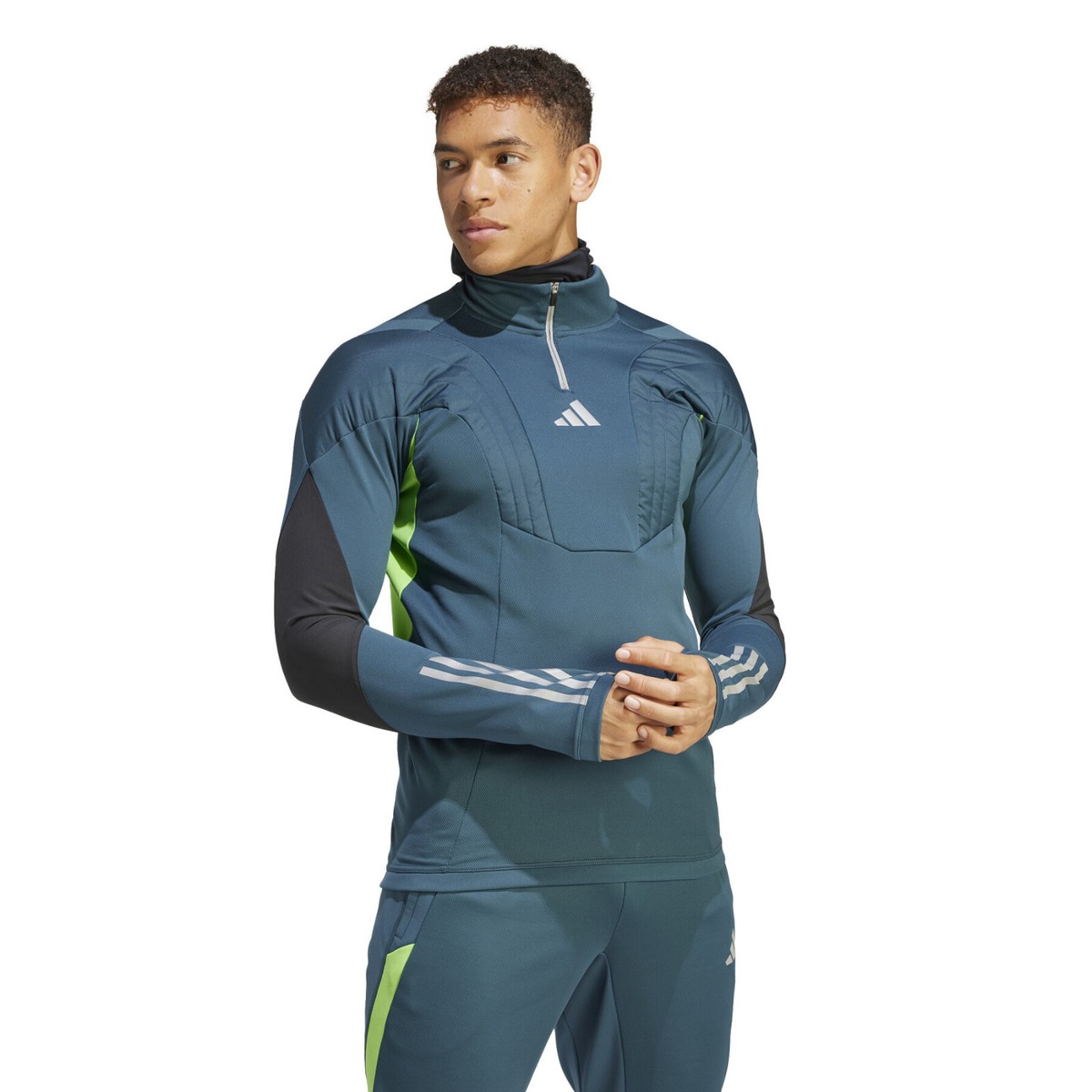 adidas Men's 1/4 zip competition Tiro 23 Winter top, Blue, S