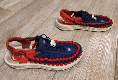 Keen Uneek Sport Sandals Trails Blue Red Whit Nylon Outdoor  display picture 1