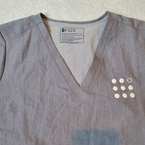 Figs Scrubs Set Size XL Casma Top And Tansen Jogger Pants Gray LOGOS* NEW - Picture 13 of 20