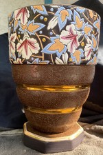 Vase art deco BOCH KERAMIS en gres et email